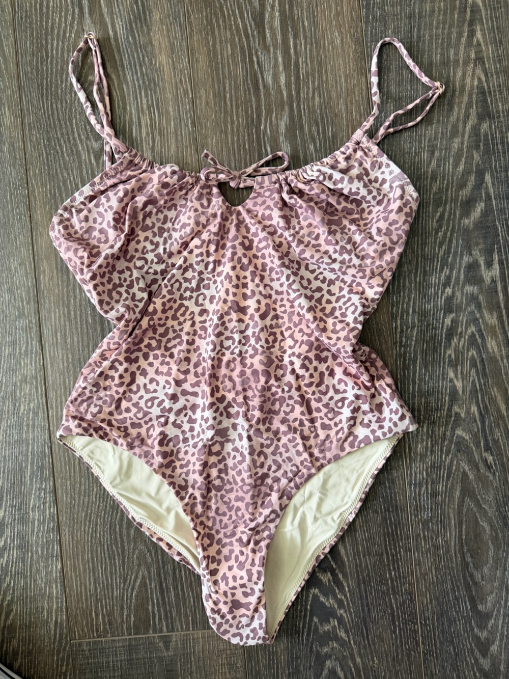Rhythm Pink Leopard Print One Piece Swimsuit NWT Size Large  $128